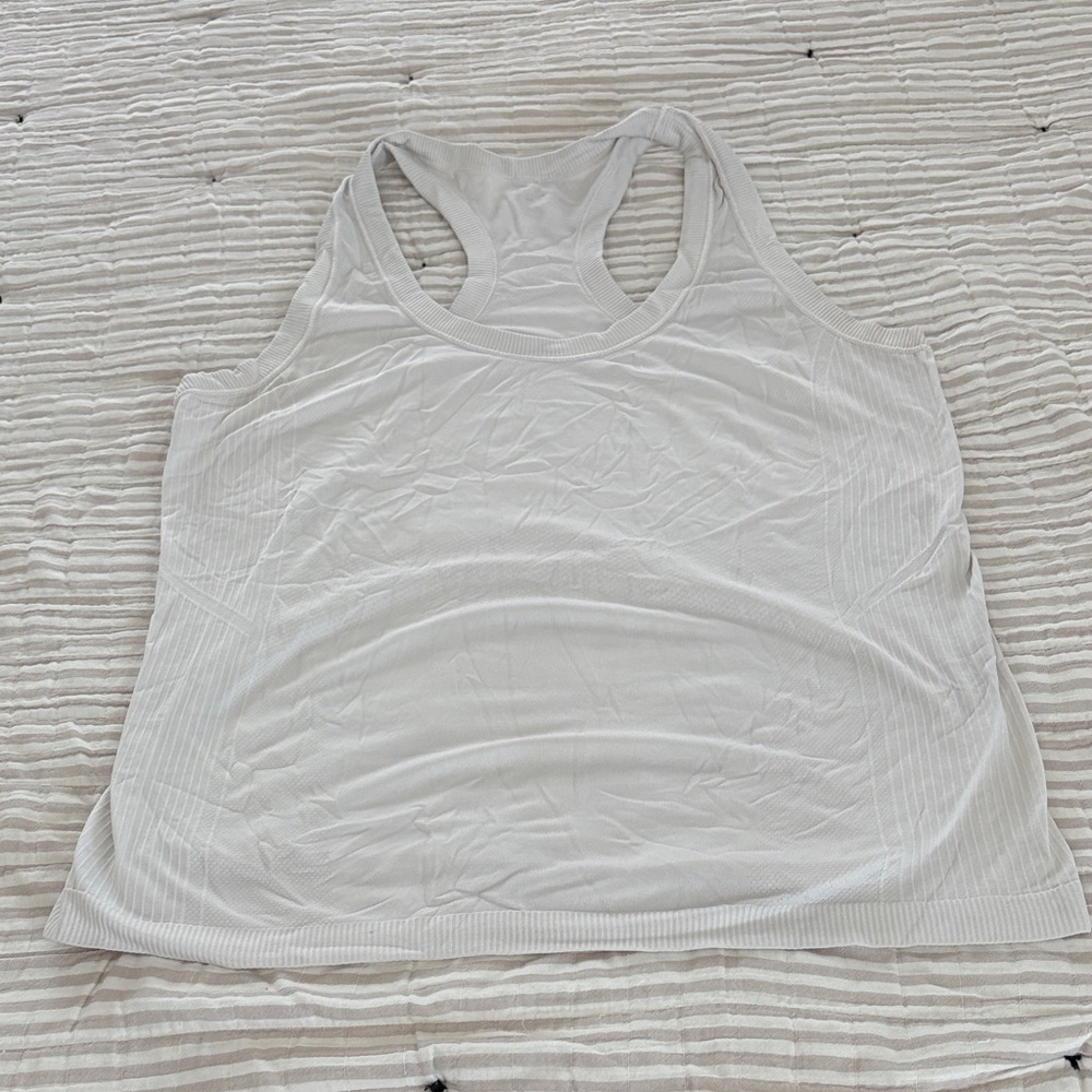 White dry fit tank-Old Navy
